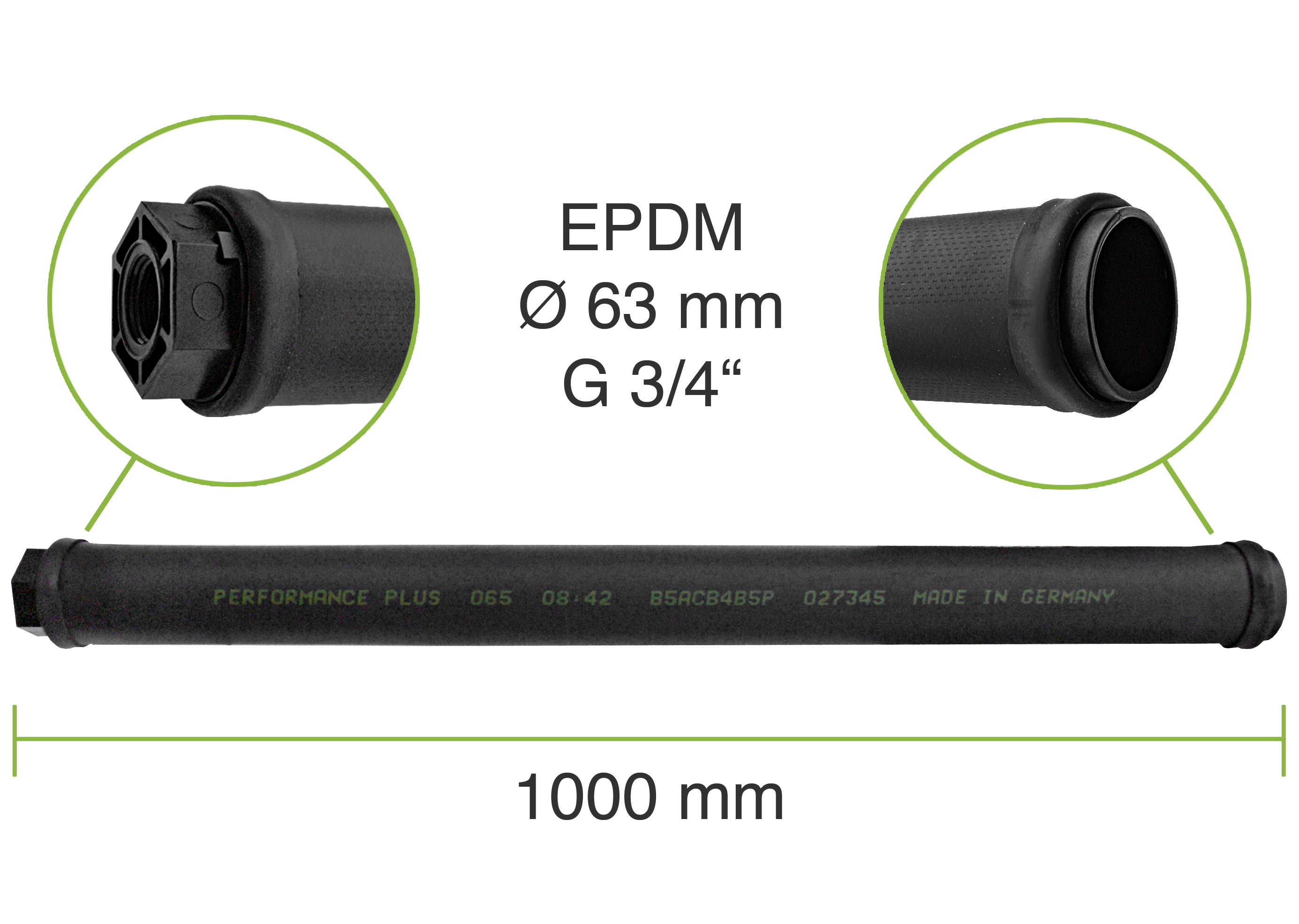 Trubkový difúzor s EPDM membránou